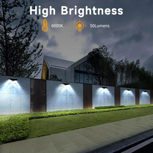 Solar Fence Lights 4 Pack, Solar Step Lights Outdoor Waterproof IP65, Solar Deck Lights for Outdoor Stairs, Wall, Fence, Yard, Patio, Deck...