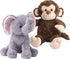 Elephant and Monkey Stuffed Animals - 2 Soft Plush Animal Toys for Baby, Toddler and Kids - Cute and Cuddly Friends for Boy or Girl - Great Gift f...