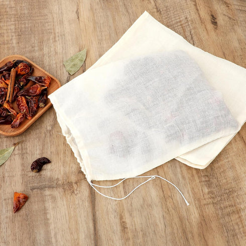 Spice Bags for Cooking, 12PCS Muslin Drawstring Soap Bags Large Reusable Empty Tea Bags for Loose Tea Sachet Bags Cheese Cloth Bags for Straining ...