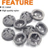ISPINNER 20pcs 3/8 Inch Trade Size Non-Metallic Button Push-in Cable Connectors, Fits for 1/2 Inch Knockouts...