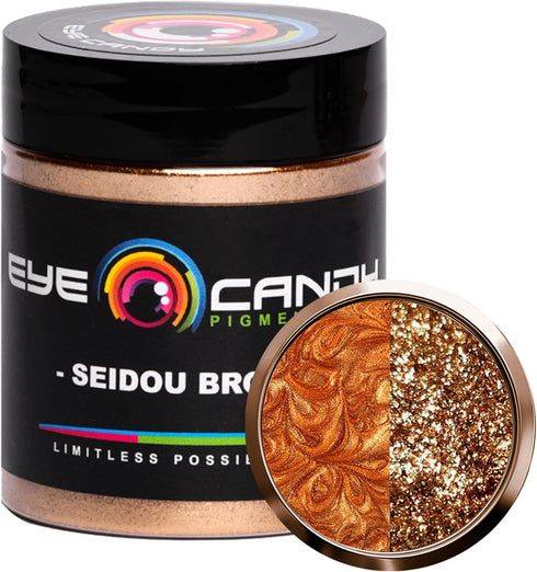 Eye Candy Pigments Premium Bronze Mica Powder - Seidou Bronze (25gr) - for Epoxy, Resin, Soap, Paint, Woodworking, Acrylic Pouring, Bath Bombs, Fi...