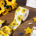 Whaline Summer Sunflower Wired Edge Ribbon 10 Yard x 2.5 Inch Spring Summer Flower Ribbon Farmhouse Fabric Decorative Craft Ribbon Roll for Gift W...