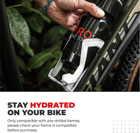 PRO BIKE TOOL Carbon Composite Water Bottle Cage - Lightweight Bike Bottle Holder for Road and Mountain Bikes - Fits 20-33oz Bottles, Easy Install...
