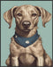 Posterizer 1 pcs- Beautiful brown dog with a bandana-Art for Animal Lovers- Gift for Men Women Entrepreneur Teens-Decor for Home & Office- unframe...