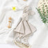 LAWKUL Baby Lovey Organic Cotton Muslin Soft Security Blankets Comfy Lovie for Infant Boy Girls Unisex Bunny Khaki...