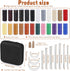 Leather Sewing Kit, Basic Hand Sewing Starter Set for Beginner, Leather Sewing Needle and 24-Color Waxed Thread Kit for Adults, Beginner, Home Tra...