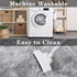 ConCus-T Grey Bath Mat Faux Fur Plush Bathroom Rugs Shaggy Soft Anti Slip Bath Carpet Doormat for Bedroom Bathroom Puppy Bed Mat, Tie-Dye Light Gr...