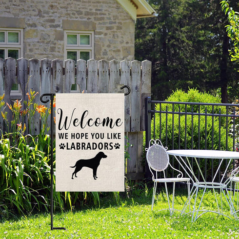 Labrador Garden Flag Labrador Flag Welcome We Hope You Like Labradors Garden Flag (Like Labradors F)...
