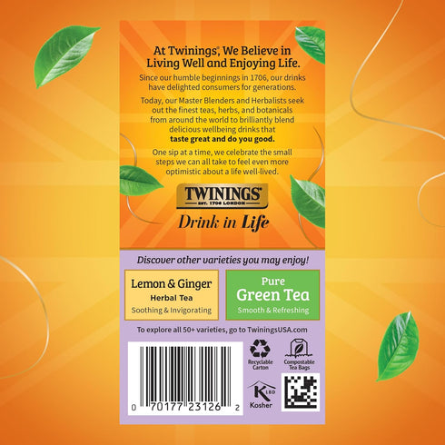 Twinings Wild Berries Herbal Tea Individually Wrapped Bags, 20 Count (Pack of 1), Full-Flavoured, Naturally Caffeine-Free, Enjoy Hot or Iced, 20 T...