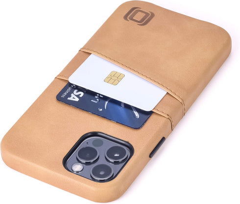 Dockem Wallet Case for iPhone 12 & iPhone 12 Pro: Built-in Metal Plate for Magnetic Mounting & 2 Credit Card Holders: 6.1" Exec M2, Smooth Synthet...
