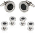 Black Onyx and Crystal Silver Cufflinks and Studs Formal Set with Travel Presentation Gift Box - 5/8" cufflinks, 3/8" studs - Men's Wedding Party ...