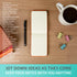 Tiny Notebook 3x4 Small Notepad Pocket Size, A7 Leather Hardcover Mini Notebook, Tear Off Sheet Tiny Notepad with Elastic Band, 4 Pack Mini Pocket...