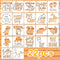 22pcs Baby Stencils, Baby Shower Stencils Baby Stencils for Painting Stencils for Fabric Painting Baby Shower for Baby Onesies Bib Bodysuit Bag Sh...