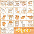 22pcs Baby Stencils, Baby Shower Stencils Baby Stencils for Painting Stencils for Fabric Painting Baby Shower for Baby Onesies Bib Bodysuit Bag Sh...