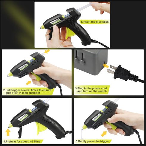 Mini Hot Glue Gun, Glue Gun and Sticks Set Mini Glue Gun with 30 Glue Sticks, Hot Glue Gun for School Office Crafts DIY Arts Quick Home Repairs...