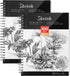 AGPTEK Sketch Book, Art Sketch Book 9''X12", 2 Packs (68lb/100g), Spiral Bound with Easy-to-Remove Pages, Great for Artists, Writers & Illustrator...