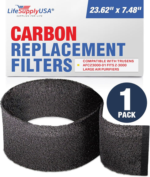 LifeSupplyUSA Carbon Filter Replacement Compatible with TruSens AFCZ3000-01 fits Z-3000 Large Air Purifiers...