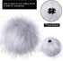 Tatuo DIY Faux Fur Pom Poms Ball with Press Button Removable Fluffy Pompom for Knitting Hats Shoes Scarves Bag Accessories (Mix Colors, 16)...
