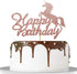 happy birthday cake topper rose gold glitter unicorn theme boy girl children birthday party cake decoration...