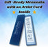 Tamara Baskin Art Glass Mediterranean Sea Mezuzah, Weatherproof Metal Case - Gift Box and Scroll Included - Handmade in the USA - Guaranteed for L...