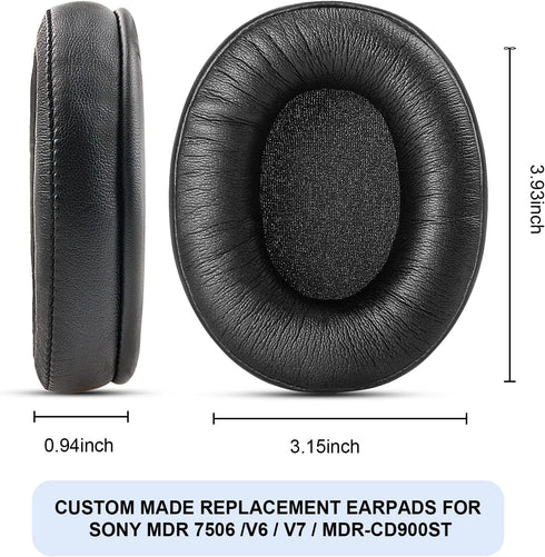 Replacement Ear Pads for Sony MDR 7506, GVOEARS Earpads Cushions Noise Isolation Headphone Pads for Sony MDR V6 / MDR V7 / MDR-CD900ST with Soft P...