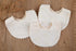 GZMM Baby Bib For Girls,Reversible Waterproof Handmade Natural Cotton Baby Drool Bib 0-12 months 2 Pack (off-white color A, 0-12 months)...