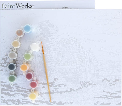 Dimensions On The Farm Paint by Number Kit for Adults and Kids, 14" x 11", Multicolor...