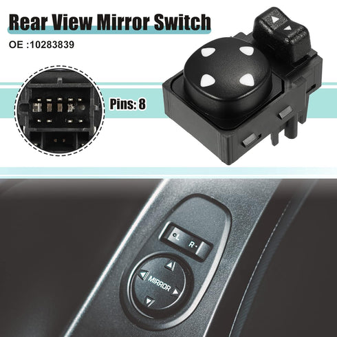 ACROPIX Car Power Rear View Mirror Switch Remote Control Fit for Chevrolet Impala - Pack of 1 Black...