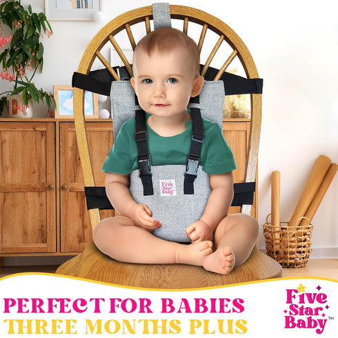 Baby Travel Essential Seat Harness - Baby Travel Gear - Infant Chair Harness Portable - Toddler Chair Harness with Soft Padding for Added Coziness...
