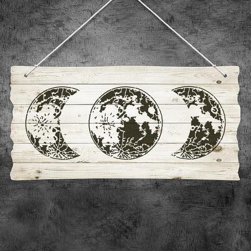 5pcs Moon Phase Stencil 11.8"×11.8" Moon Stencil Square Reusable Crescent Moon DIY Wall Stencils Drawing on Wood Wall Home Decor Furniture Crafts...