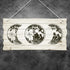 5pcs Moon Phase Stencil 11.8"×11.8" Moon Stencil Square Reusable Crescent Moon DIY Wall Stencils Drawing on Wood Wall Home Decor Furniture Crafts...