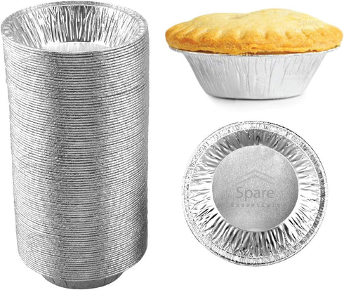 (60 Pack) Pie Tins 5 inch, Disposable Mini Pies Tin, Tart Aluminum, Individual Serving Pans for Baking Mini Chicken Potpie, Small Homemade Cakes &...