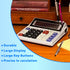 Lily's Home Large Desktop Calculator with Built-in Pen and Pencil Holder. 12-Digit Large Display, Dual Power Battery and Solar - Ideal for School ...