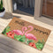 Coconut Door Mat Hello Summer Happy Life Mat Flamingo Indoor Outdoor Entryway Floor Mats Dries Quickly Cursive Backing Plain Easy to Clean Fade Re...