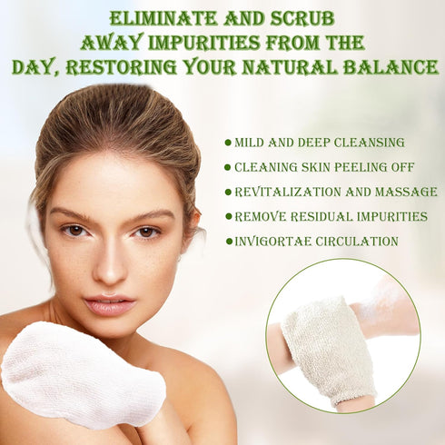 2PCS Exfoliating shower Gloves Dual Texture for Shower, Spa, Massage and Body Scrubs,Remover Exfoliate & Dead Skin Remover...