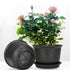 Plant Pots, Indoor Outdoor Plastic Plant Flower Pots with Multiple Drainage Holes and Tray for Garden Plant, 7 inch Planter Pots Suitable for All ...