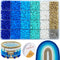 4320PCS Blue Clay Beads for Bracelets Making 6mm Blue Heishi Beads Friendship Bracelets Beads Gold Silver Spacer Beads for Jewelry Making Kit with...