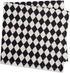 DII Halloween Tabletop, Harlequin Collection, Napkin Set, Black and Cream 6 Piece...