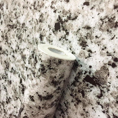 Moyishi Light White Granite Look Marble Gloss Film Vinyl Self Adhesive Counter Top Peel and Stick Wall Decal (Light White)...
