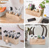 Wood Remote Control Holder Caddy, 4 Slots Table TV Remote Organizer Storage, Multiuse Desk Storage Caddy for Store Pen, Phone, Office Supplies...