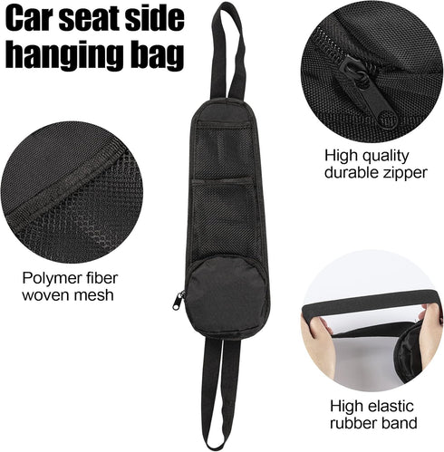 UYYE Car Seat Side Organizer, Automobile Seat Storage Hanging Bag Accessories, Seat Side Mesh Pocket Car Seat Phone Holder for Cars, Trucks, Vans ...