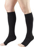Truform 30-40 mmHg Compression Stockings for Men and Women, Knee High Length, Open Toe, Black, Small...