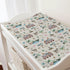 Baby Zoo Safari Animals Train Changing Pad Covers Leopard Giraffe Zebra Hippo Flamingo Tropical Leaves Baby Changing Table Pad Sheet for Boy Girl ...
