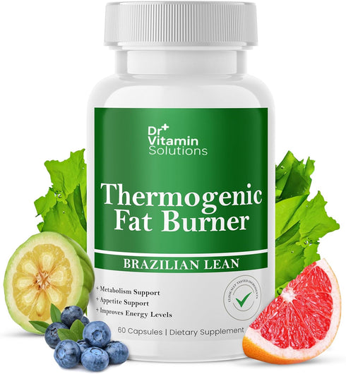 Dr Vitamin Thermogenic Fat Burner Brazilian Lean, Weight Loss Pills for Women, Waist Trimmer & Supplements for Bloating 60 Capsules...