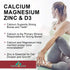 Extra Strength 4-in-1 Calcium + Magnesium + D3 + Zinc Supplement Complex for Bone and Immune Health. 120 SoftGels, 60 Day Supply...