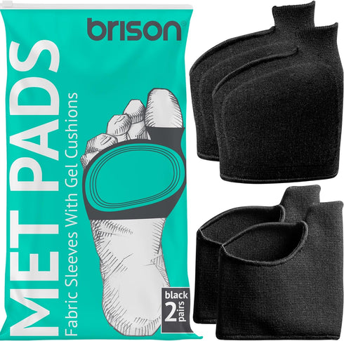 Brison Metatarsal Pads for Women and Men Ball of Foot Cushion - Gel Sleeves Cushions Pad - Fabric Soft Socks for Supports Feet Pain Relief - 2 Pai...