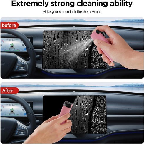 YTT Screen Cleaner, All-in-One Spray & Wipe Cleaner, with Transparent Protective Shell for All Phones, Laptop and Tablet Screens (Pink)...