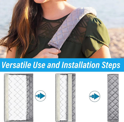 Extra Long Seatbelt Cover, Super Soft Car Seat Belt Strap Cushion, Comfortable Shoulder Pad Neck Cushion Protector, Universal Auto Interior Access...