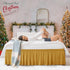 Biscaynebay Wrap Around Bed Skirts for Queen Beds with Short Drop of 12", Gold Adjustable Elastic Dust Ruffles Easy Fit Wrinkle Resistant Silky Lu...
