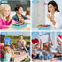 Bento Lunch Boxes for Adults, Blue, 5 Compartment Lunch Box Containers, Reusable & Leakproof, 9 x 6.5 x 2.7 in...
